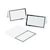 Bulk  50 Pc.  Silver Trim Place Cards Image 1