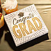 Bulk 50 Pc. Black & Gold Graduation Party Congrats Grad Beverage Napkins Image 1