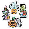 Bulk 50 Pc. Color Your Own Fuzzy Halloween Magnets Image 1