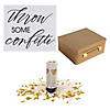 Bulk 50 Pc. Gold Heart Wedding Confetti Party Poppers Kit for 48 Guests Image 1