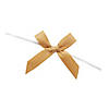 Bulk  50 Pc. Gold Twist Tie Satin Bows Image 1