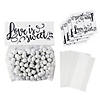 Bulk  50 Pc. Love Is Sweet Cellophane Treat Bags with Topper Image 1