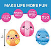 Bulk 50 Pc. Mini Easter Multicolored Stuffed Easter Egg Characters Image 1
