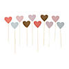Bulk 50 Pc. Multi-Colored Heart-Shaped Yard Stake Set Image 1