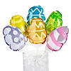 Bulk 50 Pc. Self-Inflating Easter Egg Mylar 5-3/4" Balloons Image 1