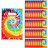Bulk  50 Pc. Tie-Dye Pattern Plastic Goody Bags Image 1