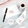 Bulk 500 Pc. Rose Gold Foil Thank You Stickers Image 1