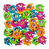 Bulk  60 Pc. Bright Colors Fish-Shaped Handheld Ring Toss Water Games Image 1