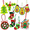 Bulk 60 Pc. Felt Christmas Ornament Craft Kit Assortment - Makes 60 Image 1