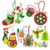 Bulk 60 Pc. Felt Christmas Ornament Craft Kit Assortment - Makes 60 Image 1