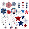 Bulk 60 Pc. Patriotic Super Hanging Decorations Kit Image 1