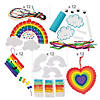 Bulk 60 Pc. Radical Rainbow Craft Kit Assortment - Makes 60 Image 1