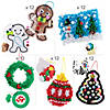 Bulk 60 Pc. Tissue Paper Christmas Craft Kit - Makes 60 Image 1