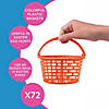 Bulk  72 Pc. Bright Round Plastic Easter Baskets Image 1