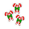Bulk 72 Pc. Christmas Candy Cane Pins Image 1