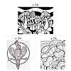 Bulk 72 Pc. Color Your Own Fuzzy Patterned Posters Image 1