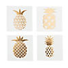 Bulk 72 Pc. Gold Foil Pineapple Temporary Tattoo Assortment Image 1