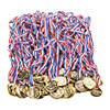 Bulk 72 Pc. Goldtone Winner Medals Image 1