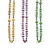 Bulk 72 Pc. Justice, Faith, Power Mardi Gras Bead Necklaces Image 1
