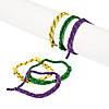 Bulk 72 Pc. Mardi Gras Friendship Rope Bracelets Image 1