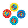 Bulk 72 Pc. Mini Superhero Flying Discs Image 1