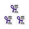 Bulk 72 Pc. Purple Awareness Ribbon Glitter Temporary Tattoos Image 1