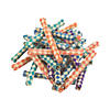 Bulk 72 Pc. Purple, Red or Blue Checkerboard Woodchip Finger Traps Image 1
