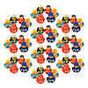 Bulk 72 Pc. Red, Green & Blue Superhero Rubber Duck Characters Image 1