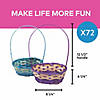 Bulk  72 Pc. Small Ombre Bamboo Easter Baskets Image 1