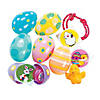 Bulk 96 Pc. 2 1/4" Value Pastel Patterned Toy-Filled Plastic Easter Eggs Image 1