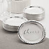 Bulk 96 Pc. 25th Anniversary Paper Dessert Plates Image 1