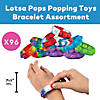 Bulk 96 Pc. Lotsa Pops Popping Toys Silicone Bracelet Assortment Image 3