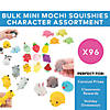 Bulk  96 Pc. Mini Mochi Squishies Rubber Character Assortment Image 1