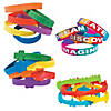 Bulk 96 Pc. Rubber Bracelet Assortment Image 1