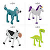 Bulk 96 Pc. Walking Animal Vinyl Bendable Assortment Image 1