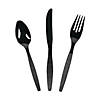 Bulk Black Plastic Cutlery Set Image 1