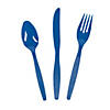 Bulk Blue Plastic Cutlery Sets for 70 Image 1