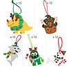 Bulk Cheery Christmas Ornament Craft Kit Assortment - Makes 60 Image 1