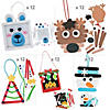 Bulk Christmas Craft Stick Ornament Craft Kit Assortment - Makes 60 Image 1