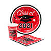 Bulk Class of 2021 Red Tableware Kit for 50 Guests Image 1