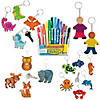 Bulk Color Your Own Keychain Craft Kit Assortment for 12 Image 1