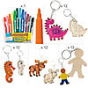 Bulk Color Your Own Keychain Craft Kit Assortment for 12 Image 1