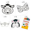 Bulk Color Your Own Mask Mania Craft Kit Assortment - Makes 48 Image 1
