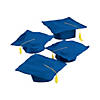 Bulk Kids Blue Felt Elementary School Graduation Caps with Tassel for 36 Image 1