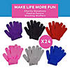 Bulk Kids Solid Color Stretchy Knit Gloves - 12 Pairs Image 1