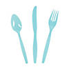 Bulk Light Blue Plastic Cutlery Sets for 70 - 210 Ct. Image 1
