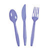 Bulk Lilac Plastic Cutlery Sets for 70 Image 1