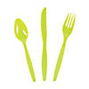 Bulk Lime Green Plastic Cutlery Sets for 70 - 210 Ct. Image 1