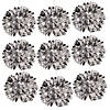 Bulk Metallic Silver Fluff Balls - 9 Pc. Image 1