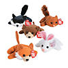 Bulk Mini Stuffed Animal Assortment Valentine Exchanges with Card for 50 Image 1